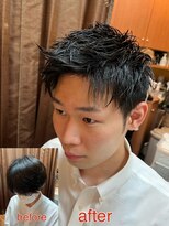 ヨシザワインク ハコザキ 水天宮前 日本橋人形町(YOSHIZAWA Inc.HAKOZAKI)&nbsp;アップバング/刈らない/20代/30代/ショート/ビフォーアフター