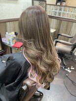 ディー エメ(D-aimer-)&nbsp;顔周りインナーピンクエクステの韓国風仕上げ☆