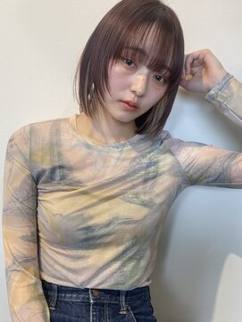 ロカ(roka) レイヤーボブ　顔まわりレイヤー　イヤリングカラー