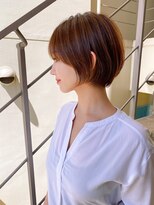 ロンド ストラーダ 心斎橋(Lond strada)&nbsp;ショート×ハイライト白髪ぼかし×シルキーベージュ[心斎橋]