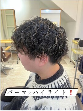 アロハ(ALoha) パーマ×ハイライト