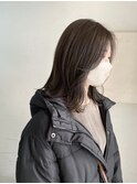こなれミディ グレージュ 暗髪 ミディアムレイヤー 【miku】