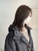 キャンバス バイ ネオリーブ 横浜西口(Canvas by neo.)&nbsp;こなれミディ グレージュ 暗髪 ミディアムレイヤー 【miku】