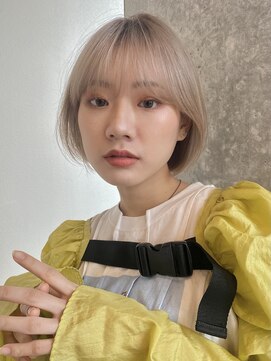 イミ(imi) 大人ボブ/ストレート/グレージュカラー/前髪/髪質改善[登戸]