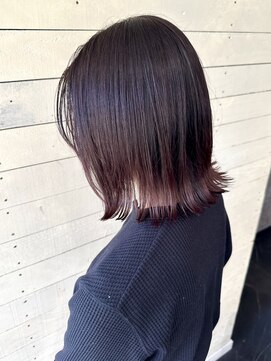 ルノン(LUNON) 肩下ボブ/外ハネボブ/ピンクカラー