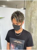 ホワイトメッシュ/ツイスト/ツイスパ/パーマ/メンズ/眉毛
