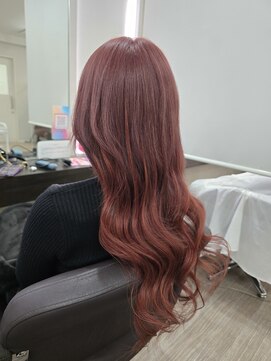 グランディールヘアデザイン(grandir hairdesign) プルエクステ/レッド/ケアブリーチ/ロングヘア/千葉