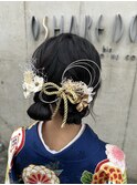 【オシャドロ/京田辺/新田辺】【卒業式】ツインお団子セット