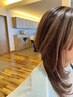 ［白髪ぼかしハイライト+オーガニックケアカラー+カット］12500円～