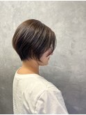 小顔大人ショートボブ
