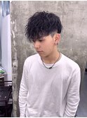 波巻きツイストスパイラルパーマ/フェザーパーマ/眉毛/メンズ 