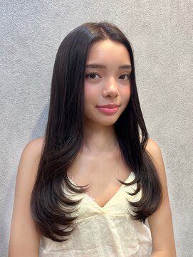 ロンド フィーユ(Lond fille) くびれヘア/アプリコットオレンジ/髪質改善/縮毛矯正/前髪/銀座