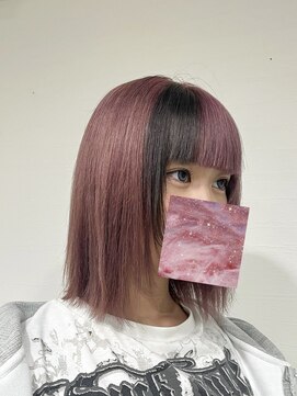 サニー 西中島店(sunny.) ウルフボブ/ボブレイヤー/くすみピンク