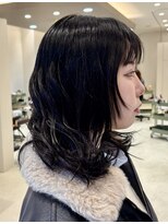 ヴィサージュディオ(VISAGE dio)&nbsp;艶感ネイビーブラック×くびれレイヤーミディ