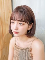 アロン(ALLON)&nbsp;艶感ピンクベージュボブ