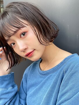 サンド ミュウ 横浜店(sand mieu) ミルクブラウン/ナチュラルショートボブ/大人可愛い