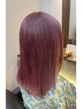 シェルビー 新宿(SHELBe) デザインカラー×ケアストレート[新宿/ヘッドスパ/白髪ぼかし]