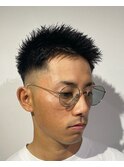 スパイキーショートスキンフェードカットツイストスパイラル