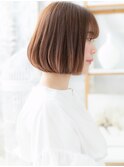★透明感カッパーブラウン前下がりぶつ切りボブ20代30代40代★9