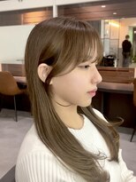 ビューエヒメ(VIEW EHIME)&nbsp;顔まわりカット/レイヤーカット/韓国/ロングヘア/グレージュ