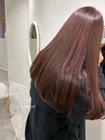 カラークチュール(Color Couture)&nbsp;切りっぱなしボブ/ピンクブラウン/暖色カラー/美髪のススメ