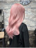 ピンクヘア[ネビージュ/黒髪/小顔/新宿] 