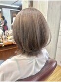 レイヤーカット、透明感、艶カラー