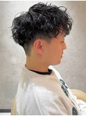 ツイストスパイラル　社会人パーマ　30代メンズ　縦落ちパーマ