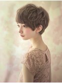 アプリコットオレンジハイライトカラーサーフカール夏くびれヘア