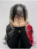 三つ編みハーフツイン