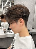 センターパート/ニュアンスパーマ/韓国/フェーザーパーマ/眉毛