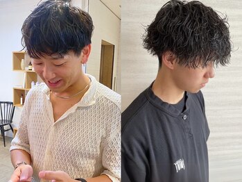 エンター 天神店(ENTER)の写真/メンズが得意なスタイリスト多数在籍◇ON.OFFきまるスタイルはお任せ★ニュアンスパーマ+カット+TR￥7700～