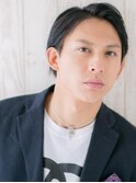黒髪センターパートビジネススマートマッシュY南越谷