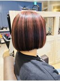 艶々酸性ストレートハイライト