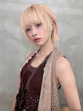 ロンドプロフィール 浦和(Lond profil) イメチェン　ボブ　外ハネボブ　美髪　ホワイトブロンド　韓国