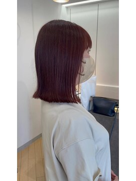 ユニ バイ マグ 長野店(Uni.by Mag) "ピンクカラー" 透明感ブリーチなしピンク