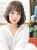 シースルーレイヤーカット小顔前下がりボブh4上尾20代30代40代