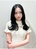 美髪レイヤーカット/顔まわりレイヤー/くびれミディアムレイヤー