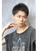 リップス 吉祥寺店 (LIPPS)&nbsp;黒髪短髪アップバングツーブロック刈り上げ