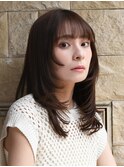 韓国ヘア似合わせレイヤーカット前髪顔周りカット大人美人