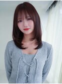 ANGELICA 内巻きミディレイヤー マロンブラウン
