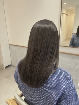 レンジヘアー(lange hair) グレージュ【鈴鹿/ブリーチなし/ストレート/髪質改善】