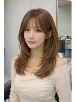 ロール 博多(Role)&nbsp;グレージュ/レイヤー/くびれ巻き/ブリーチなし/オリーブ