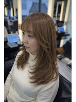 エアー 銀座タワー(AIR)&nbsp;レイヤーカットブリーチ無しダブルカラーベージュケアカラー