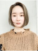 ナチュラルスタイル_Aラインボブマロンベージュ_38276