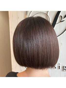 イコウヘアデザイン(icou hair design) ピタボブ×くすみベージュ