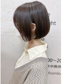 札幌ショート　大人かわいい黒髪ストレートショートボブ