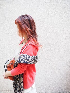 コニ(Coni) ♪Coni♪ミディアムウルフ/オレンジカラーフェイスフレーム