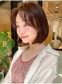 韓国風柔らかボブ/シルキーベージュ