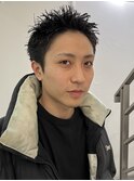 メンズニュアンスパーマセンターパートメンズスパイラルパーマ